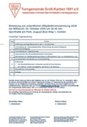 Einladung zur Mitgliederversammlung 2025